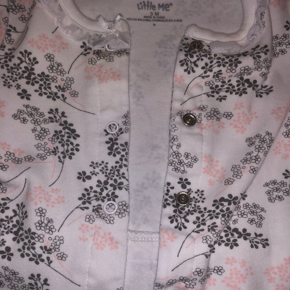 Little Me Floral Spray Footie - Picture 3 of 4